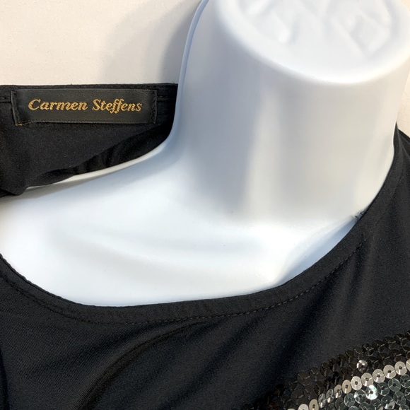 Carmen Steffens Women’s Black Sequined Top - Picture 4 of 4